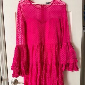 Lace & Beads Ruffle Dress